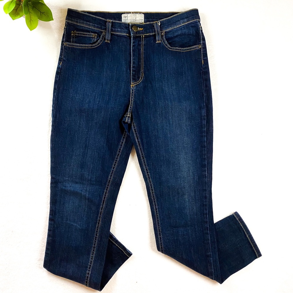 Free People Skinny Jeans High Rise Stretch Denim Size 29